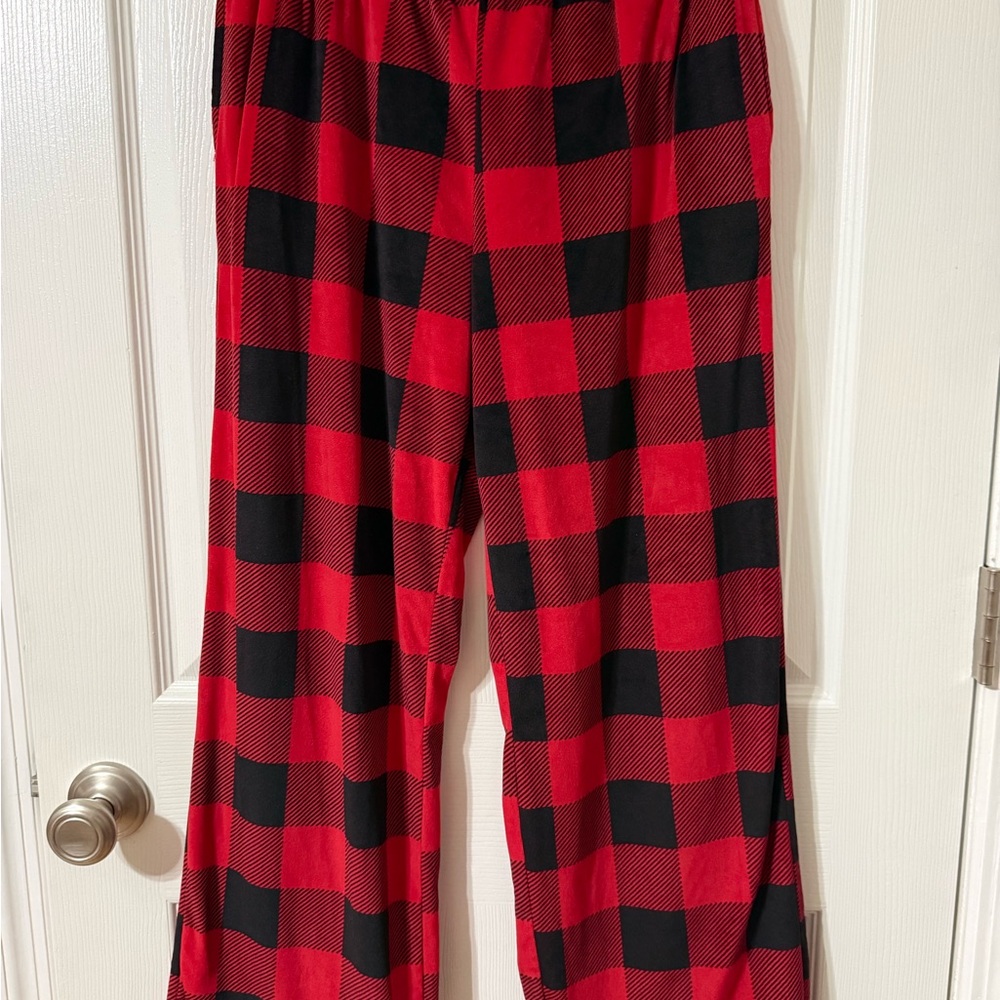 Women's Red and Black Plaid Pajama Pants